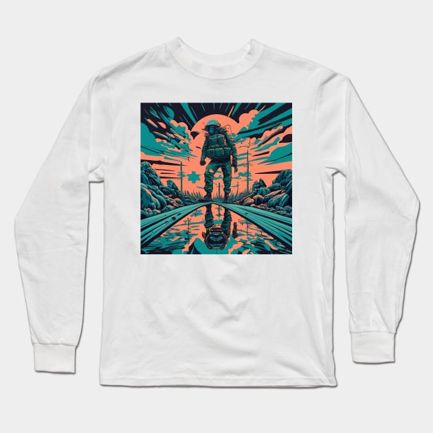 Area 51 art Long Sleeve T-Shirt by IOANNISSKEVAS